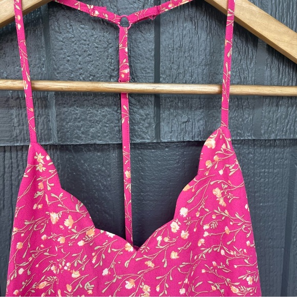 Jacki Scallop Detail Blouse pink floral strappy flower detail girl core cami top - Picture 7 of 11